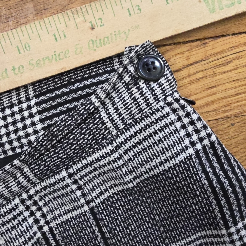 Vtg Chaus Womens Skirt 10 Houndstooth Plaid Preppy Academia Y2K Clueless Midi - Picture 8 of 9